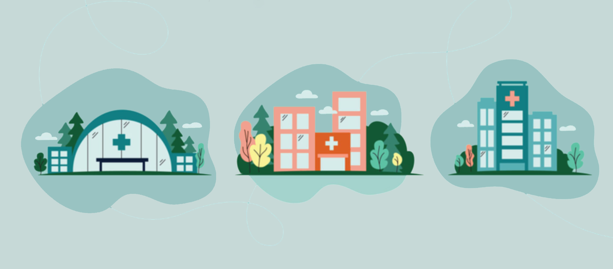 Graphic fertility clinics buildings